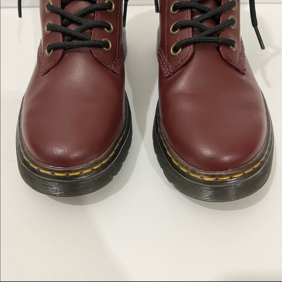 Dr. Martens Zavala Combat Boots Cherry Red 6 - Picture 4 of 12